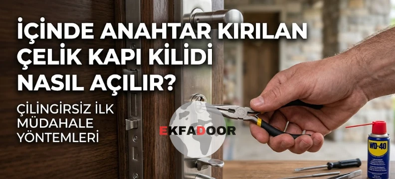 İçinde Anahtar Kırılan Çelik Kapı Kilidi Nasıl Açılır? Çilingirsiz İlk Müdahale Yöntemleri