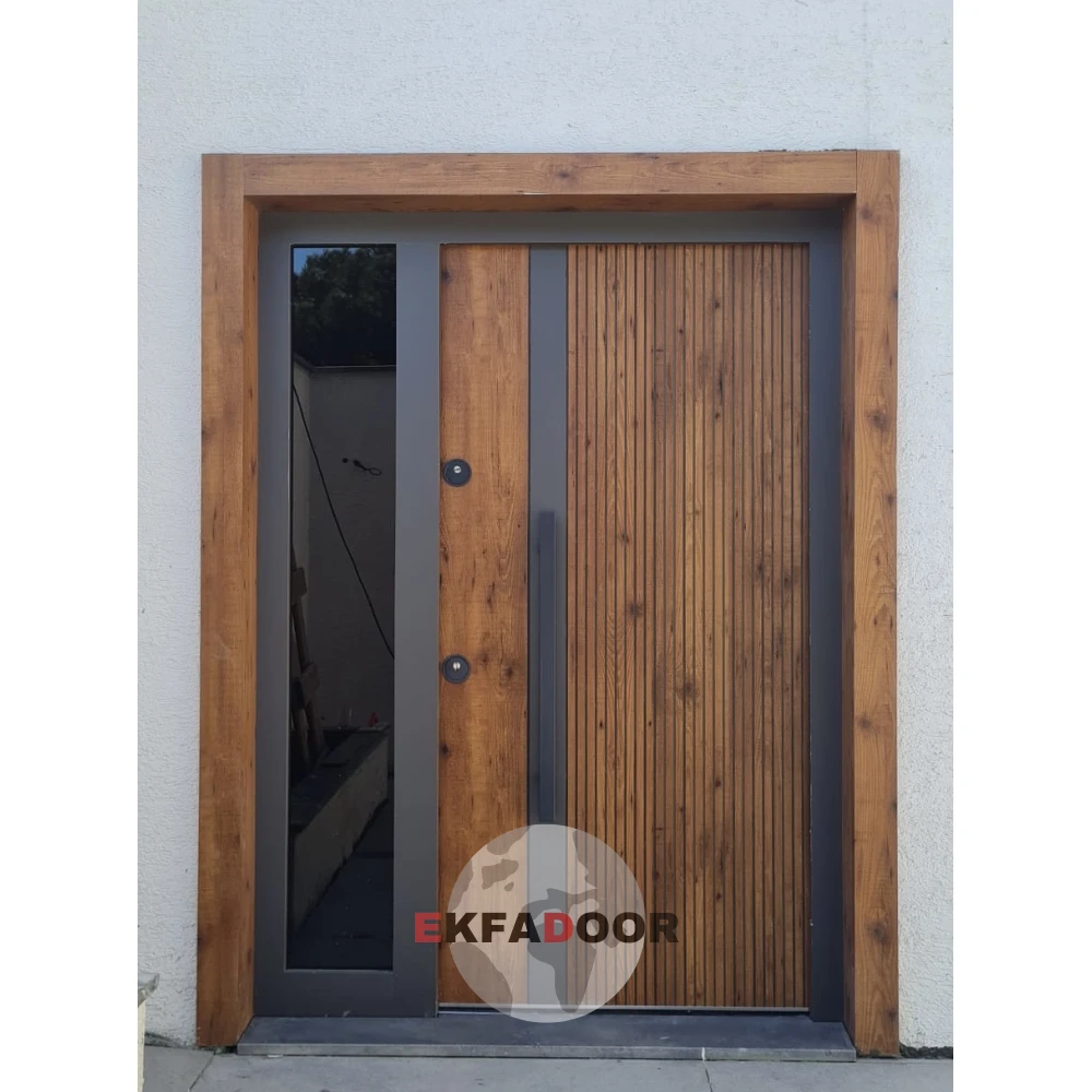 Dış İklim Kompozit ve Compact Lamine Çelik Kapılar KC-0047 - EkfaDoor