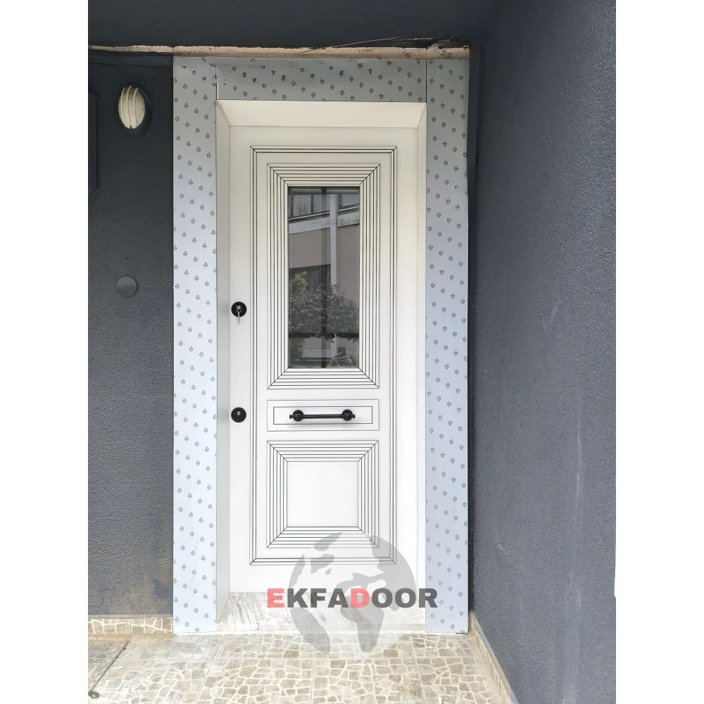 Dış İklim Kompozit ve Compact Lamine Çelik Kapılar KC-0049 - EkfaDoor
