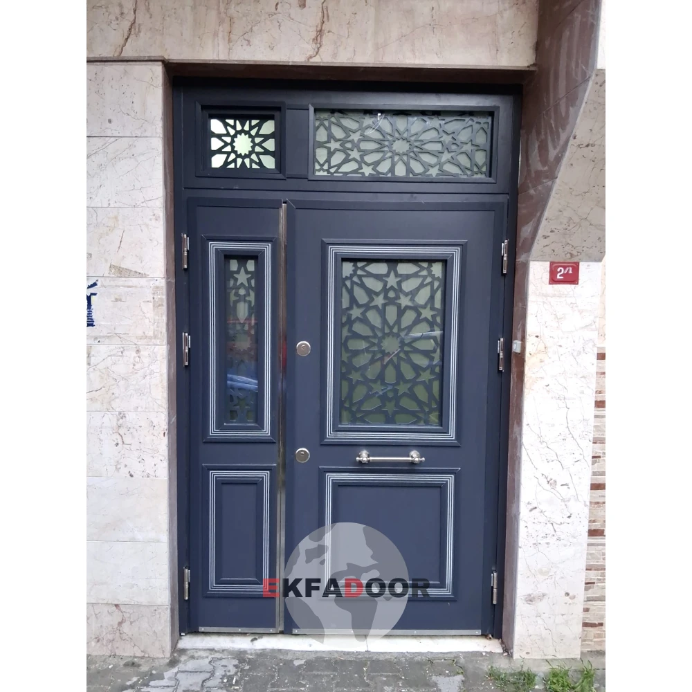 Dış İklim Kompozit ve Compact Lamine Çelik Kapılar KC-0051 - EkfaDoor